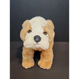 TY 1990 WINSTON BROWN PUPPY DOG BULLDOG VINTAGE STUFFED ANIMAL PLUSH TOY